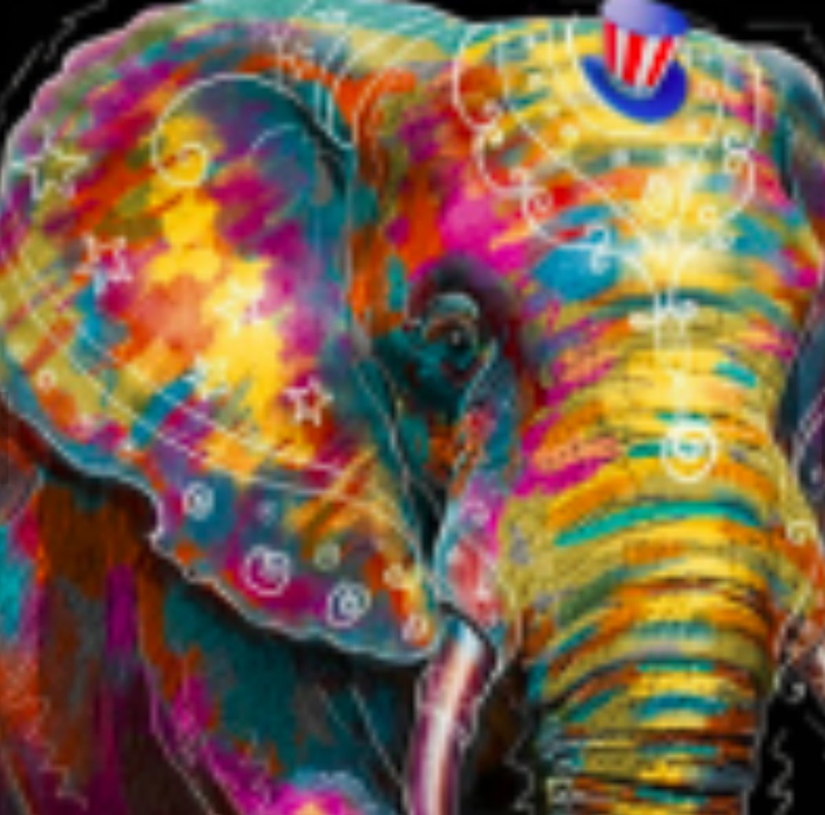 Diamond Painting - 40x50 cm - inclusief tools - Olifant – schilderen op nummer – hobby